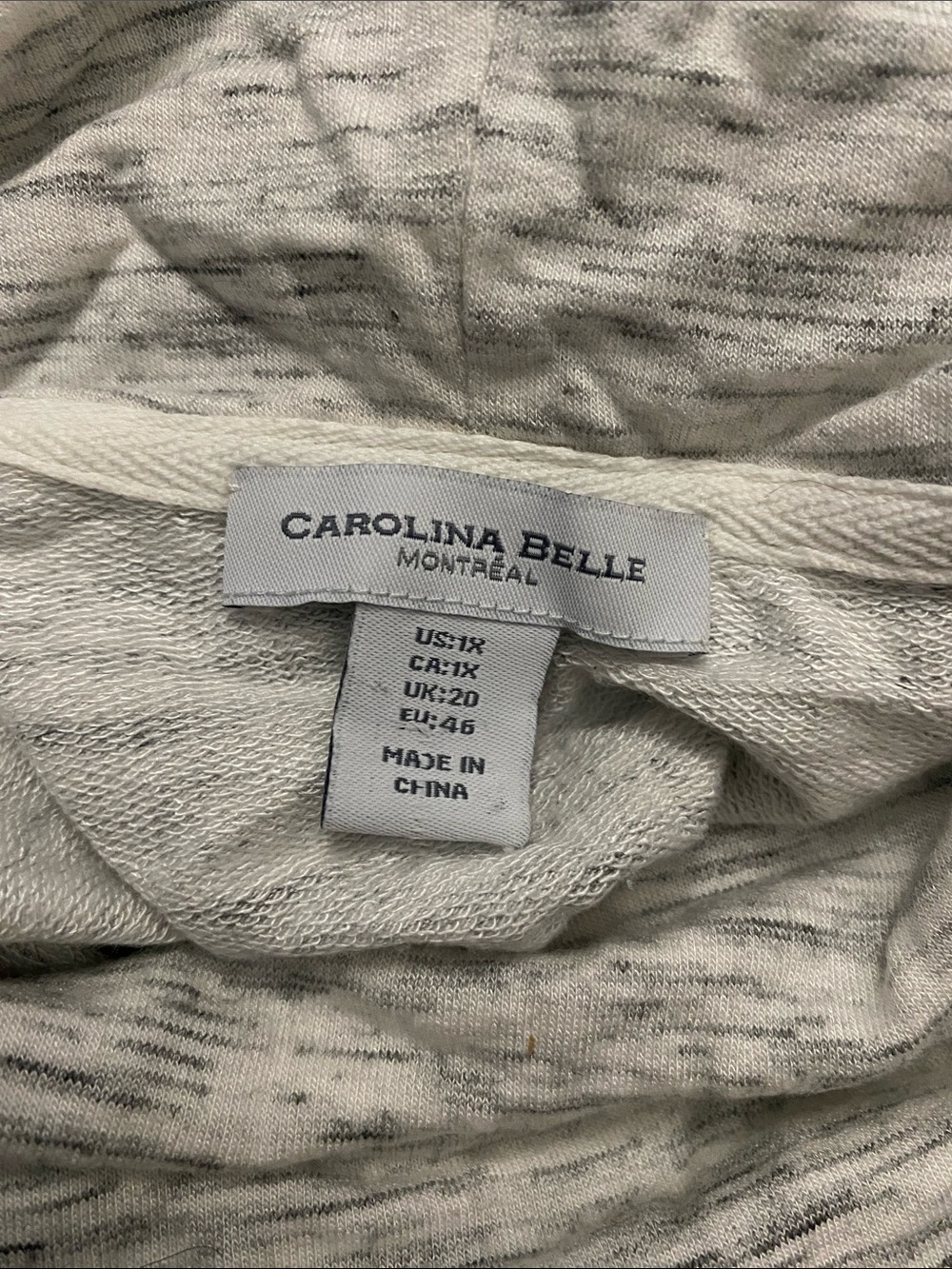Carolina Belle Heathered Cream and Gray Knit Top